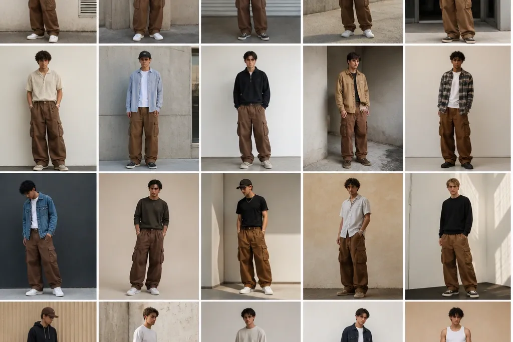 20 Brown Baggy Cargo Pants Outfits for Men That Slay