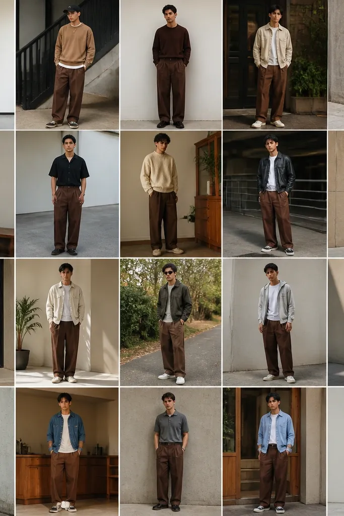 20 Brown Baggy Pants Outfits for Men I Tested and Loved