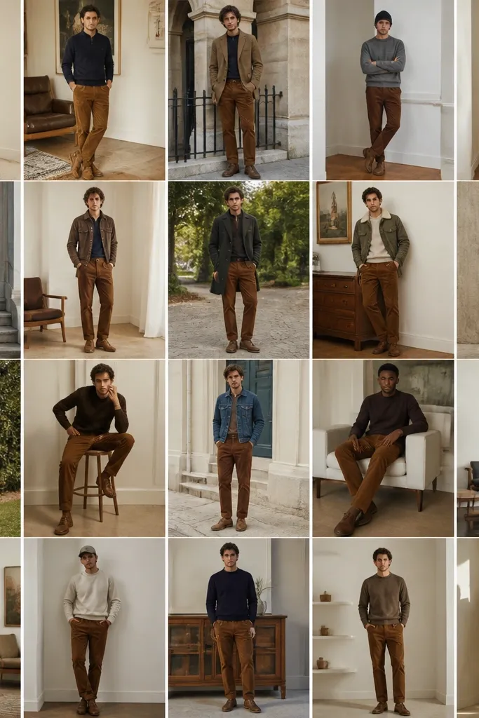 20 Brown Corduroy Pants Outfits for Men That Feel Cozy Chic