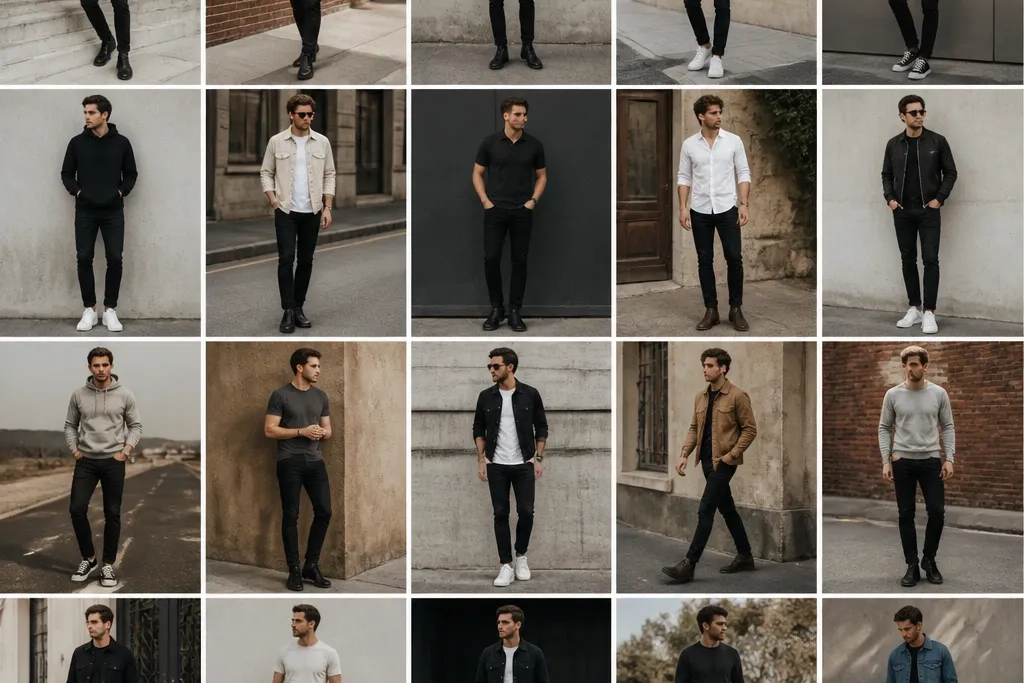 20 casual black jeans outfits for men