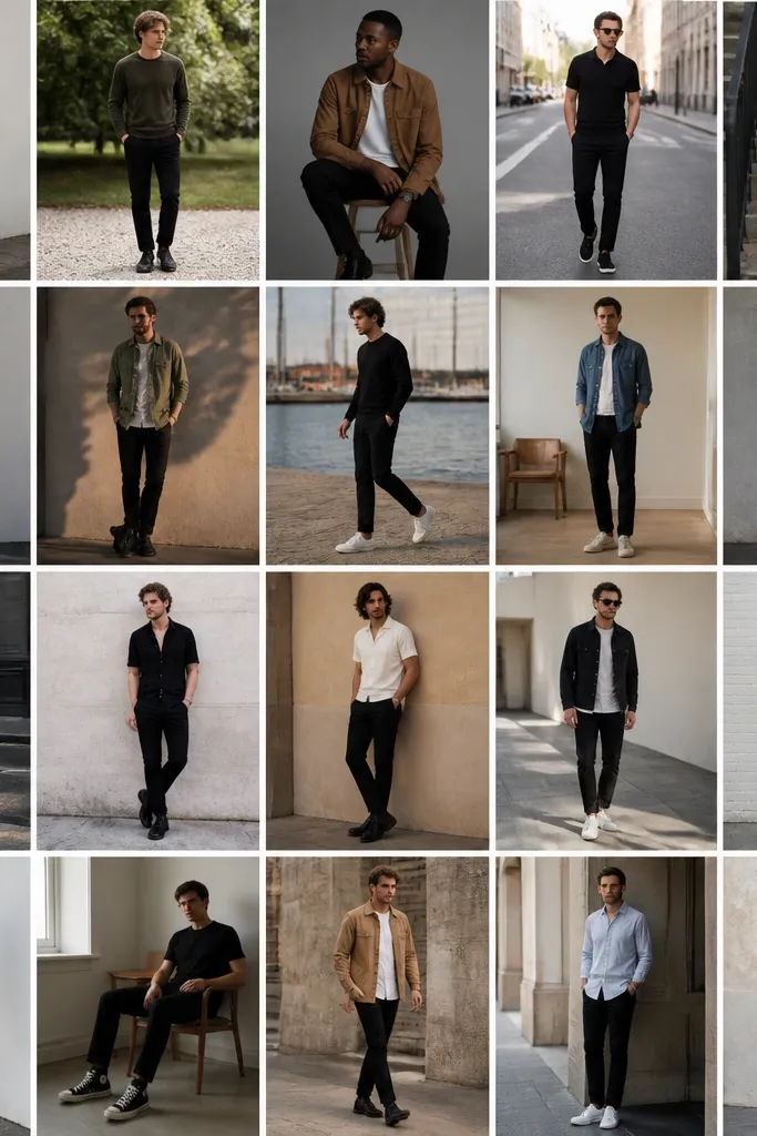 20 casual black jeans outfits for men