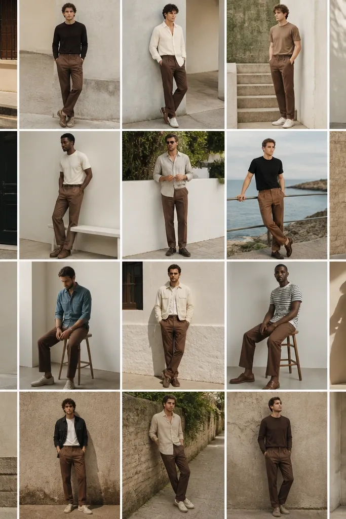 20 Casual Brown Pants Outfits for Men That Feel Effortless
