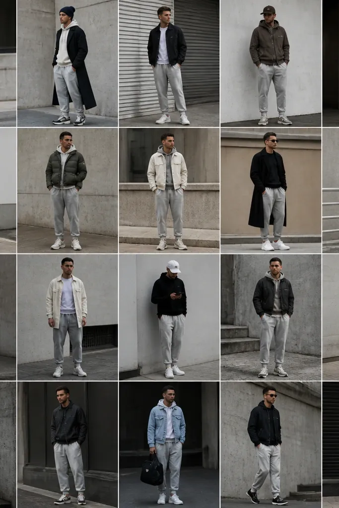 20 Grey Sweatpants Street Style Outfits for Men That Slay
