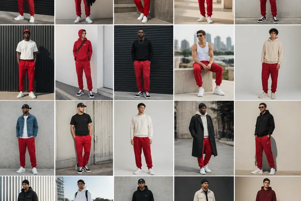 20 Red Sweatpants Outfits for Men That Pop With Style