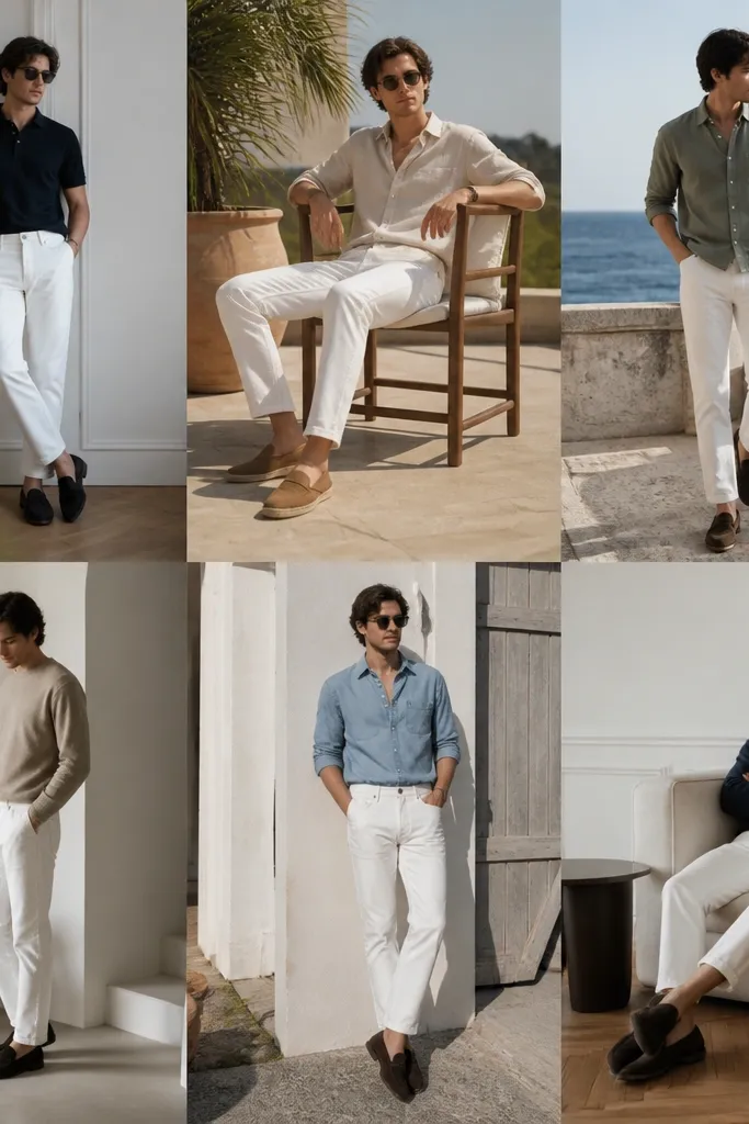 White denim pants outfits for men I tested