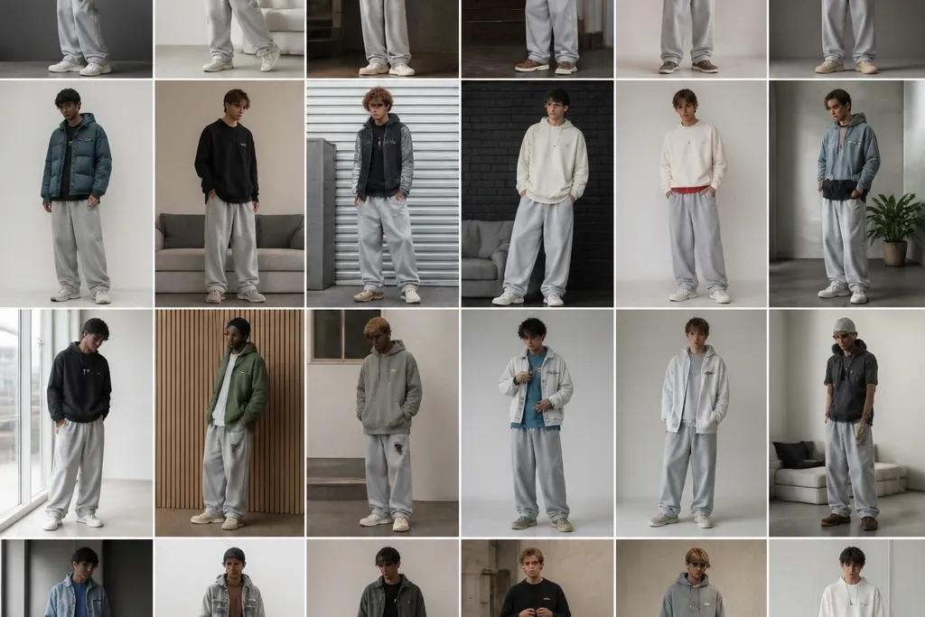 25 Baggy Grey Sweatpants Outfits for Men That Feel Cozy