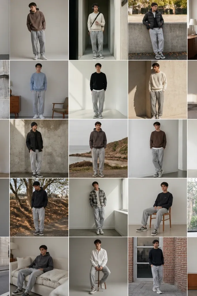 25 Baggy Grey Sweatpants Outfits for Men That Feel Cozy