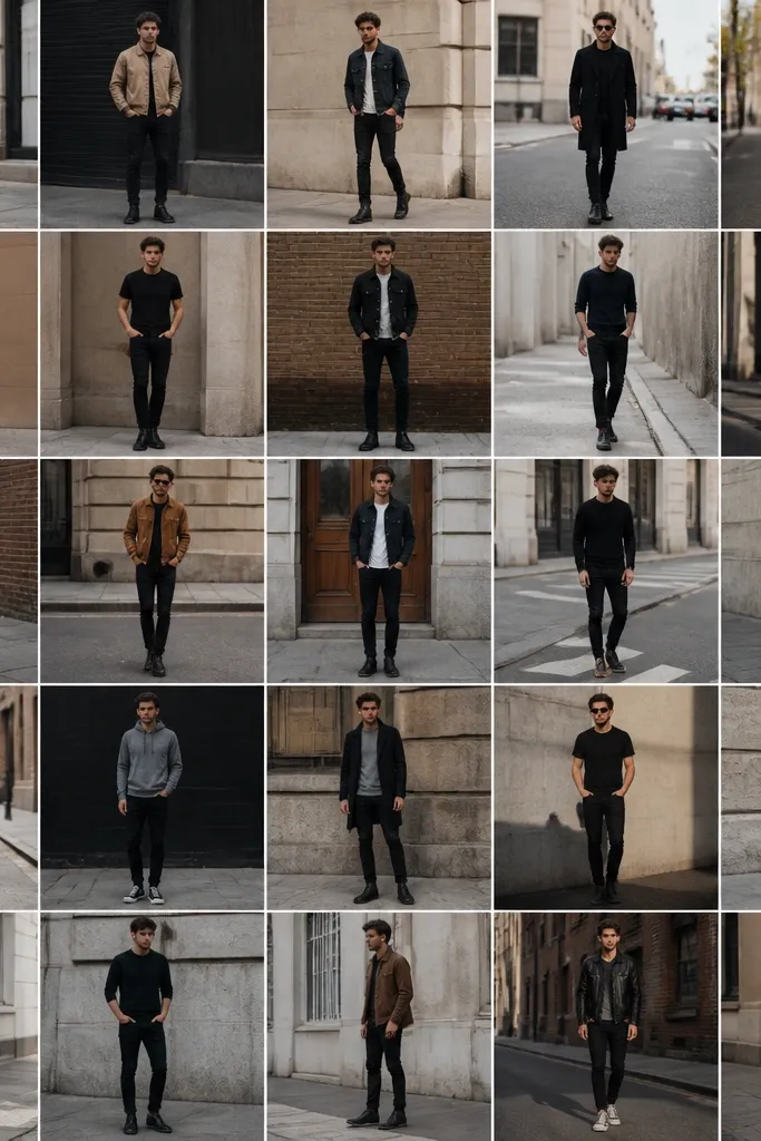 25 black jeans street fashion outfits for men