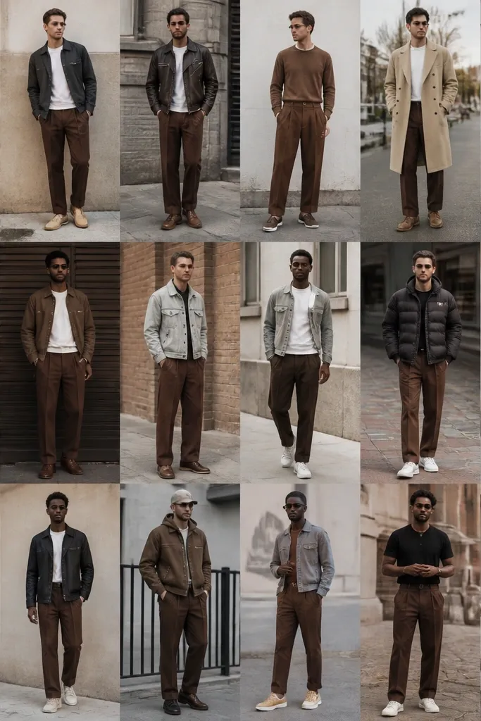 25 Brown Pants Street Outfits for Men That Turn Heads