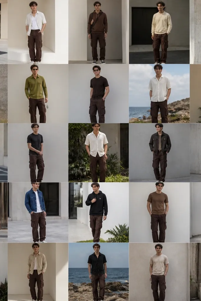 25 Dark Brown Cargo Pants Outfits for Men That Look Stunning