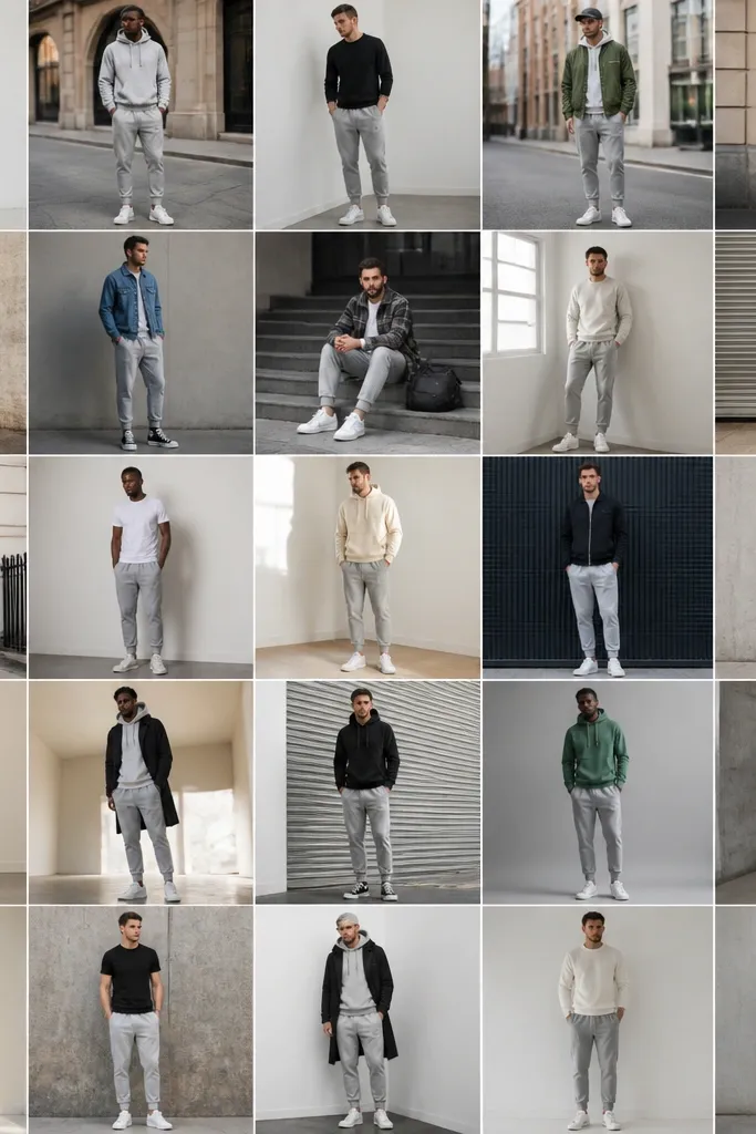 25 Grey Sweatpants Outfits for Men That Look Stylish
