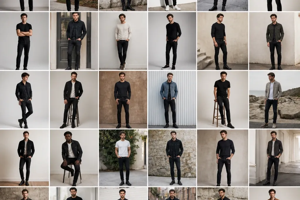 30 mens black jeans outfits