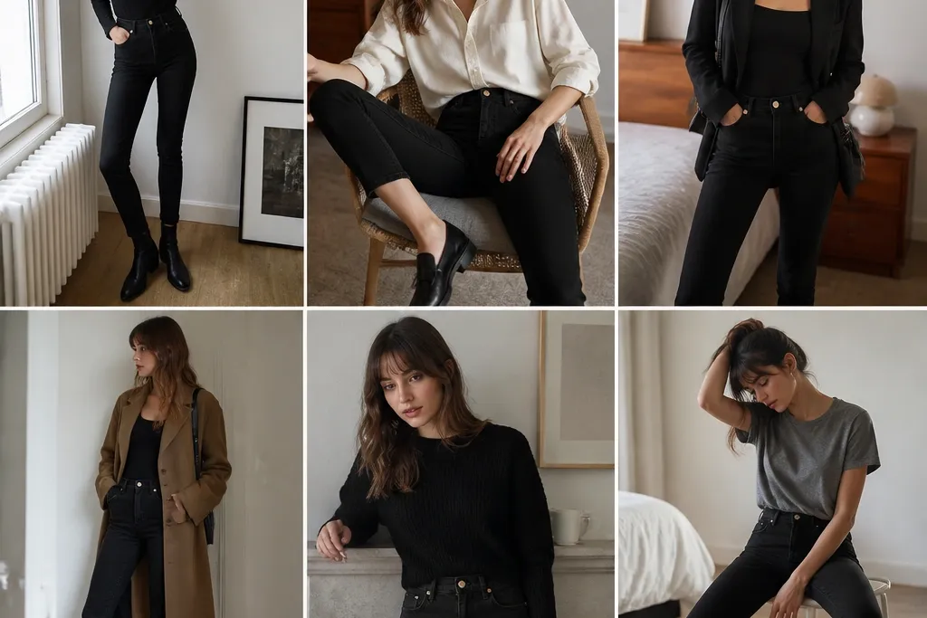 Small space black jeans outfit ideas