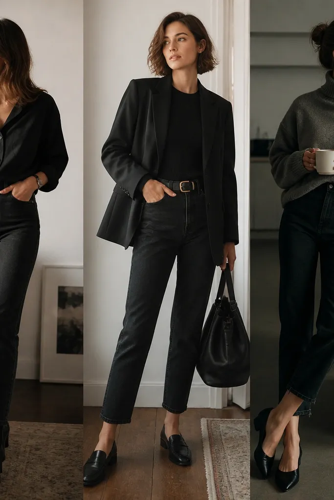 Small space black jeans outfit ideas