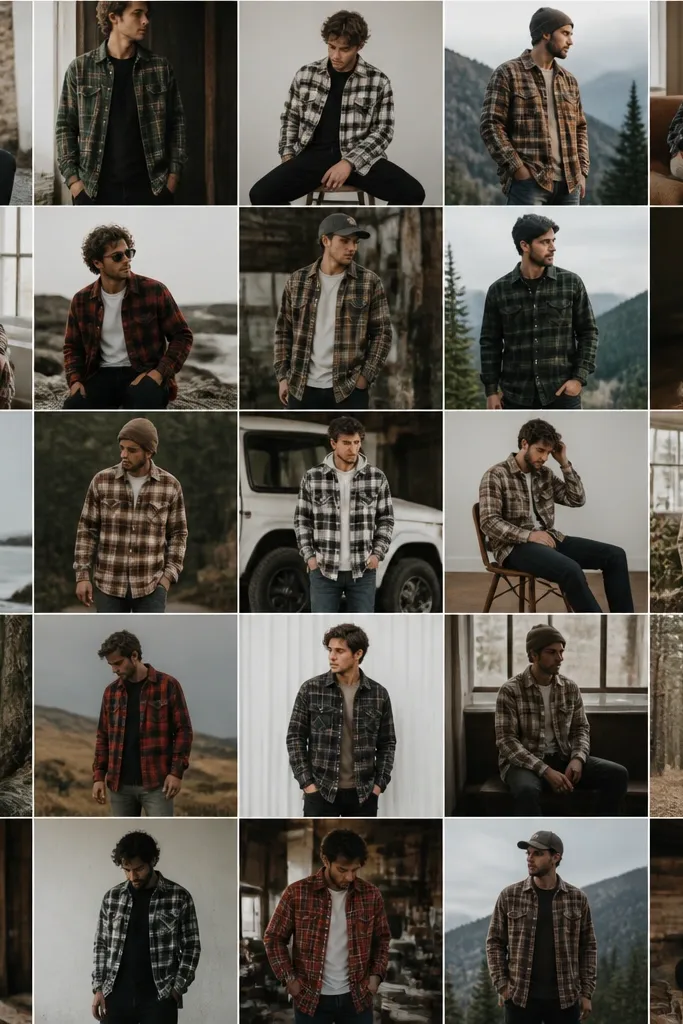 25 aesthetic flannel outfits for men