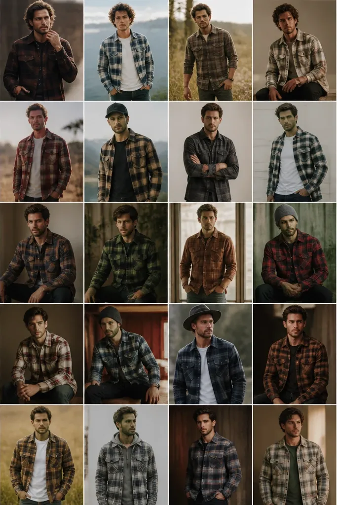 30 cropped flannel outfits men