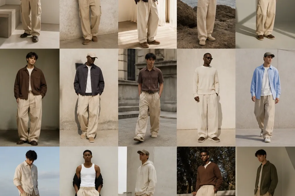 15 beige parachute pants outfits for men