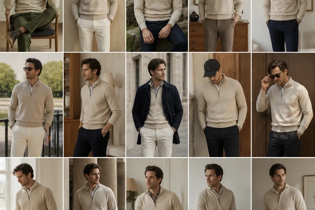 15 Beige Quarter Zip Outfits for Men I Honestly Recommend