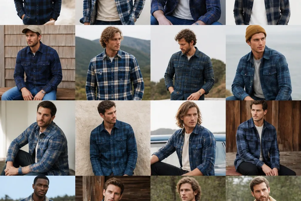 18 blue flannel outfits men