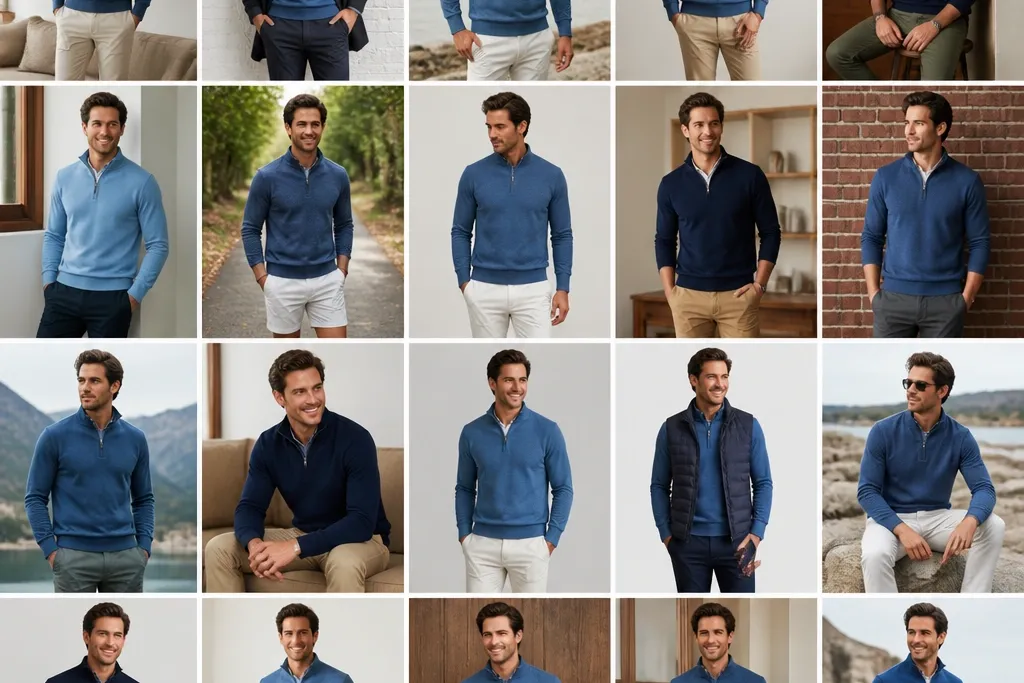 20 Blue Quarter Zip Outfits for Men I Tested and Loved