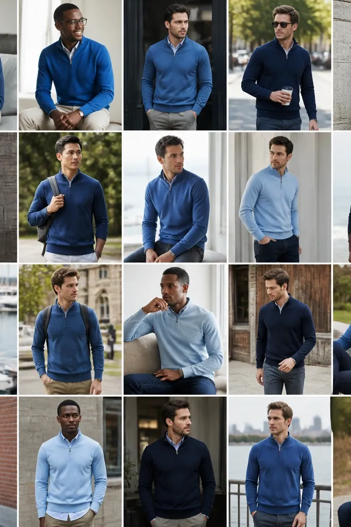 20 Blue Quarter Zip Outfits for Men I Tested and Loved