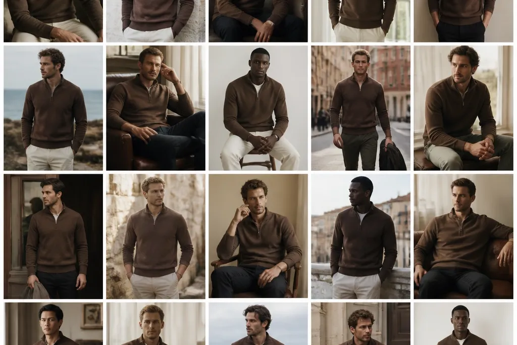 20 Brown Quarter Zip Outfits for Men That Feel Cozy Chic