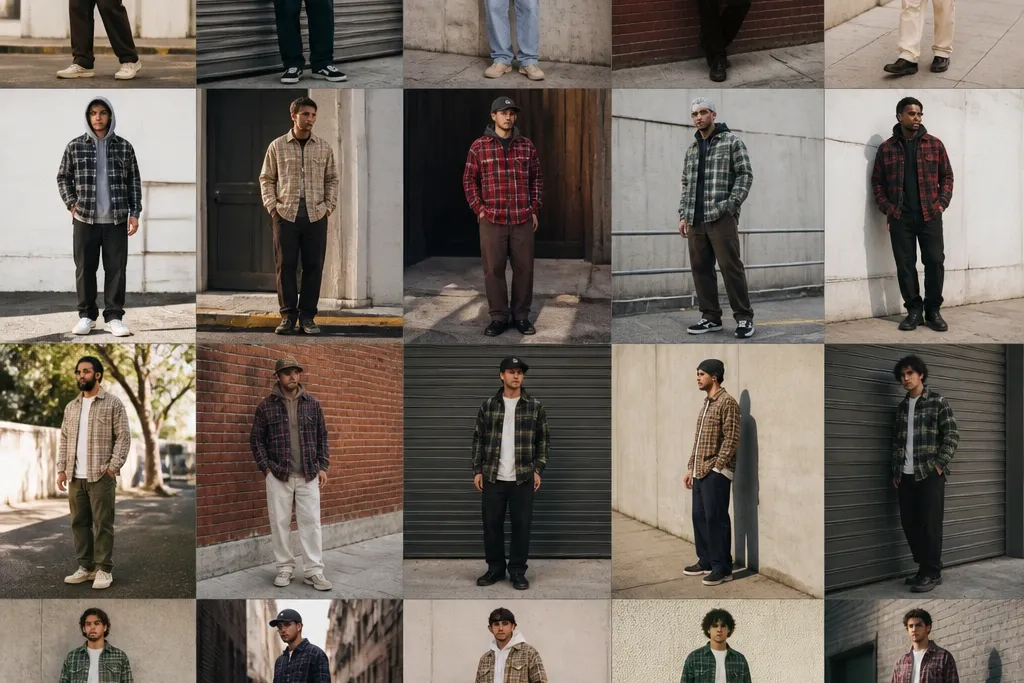 20 flannel streetwear outfits for men