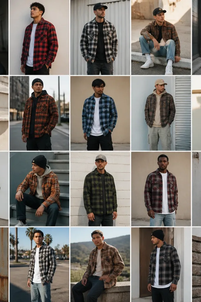20 flannel streetwear outfits for men