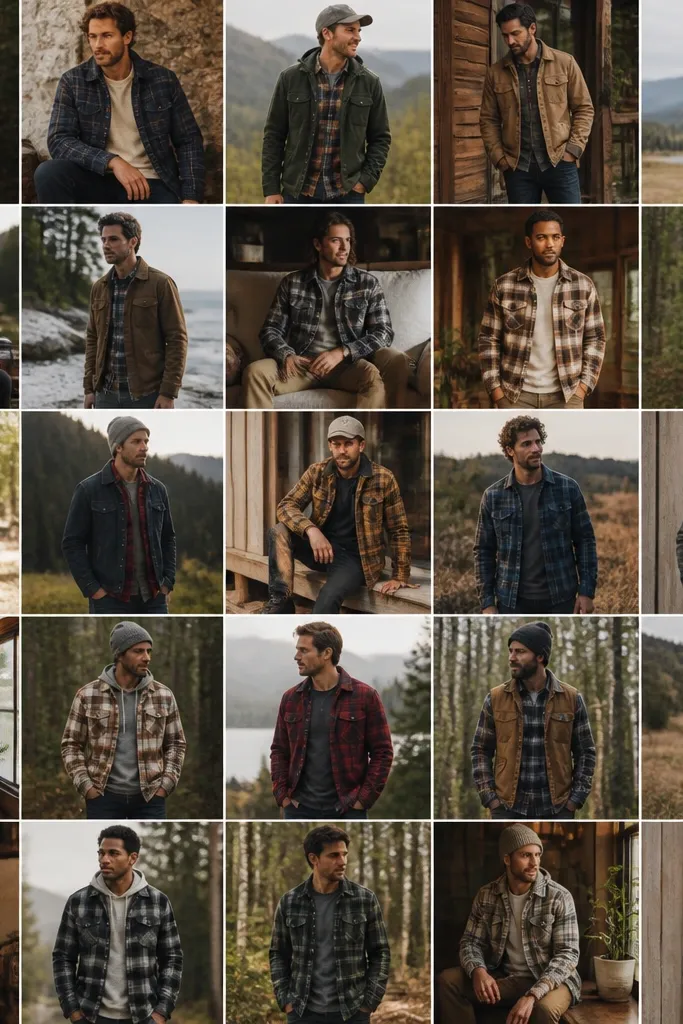 25 cozy flannel layering outfits men