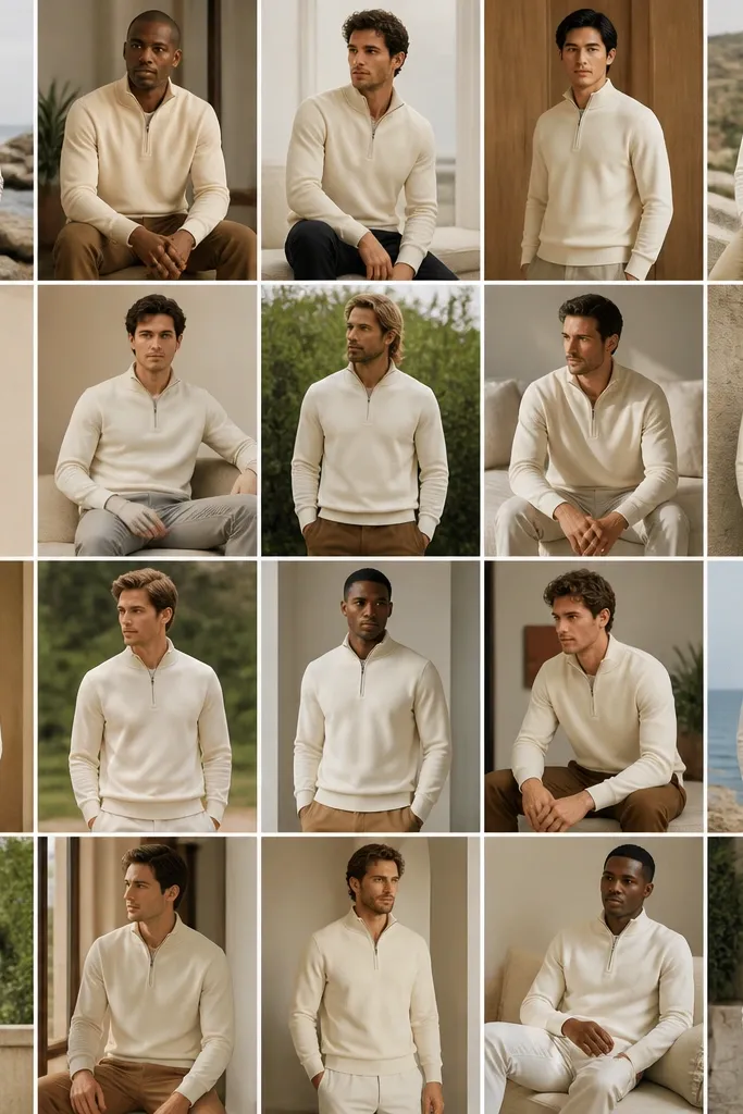20 Cream Quarter Zip Outfits for Men That Look Gorgeous