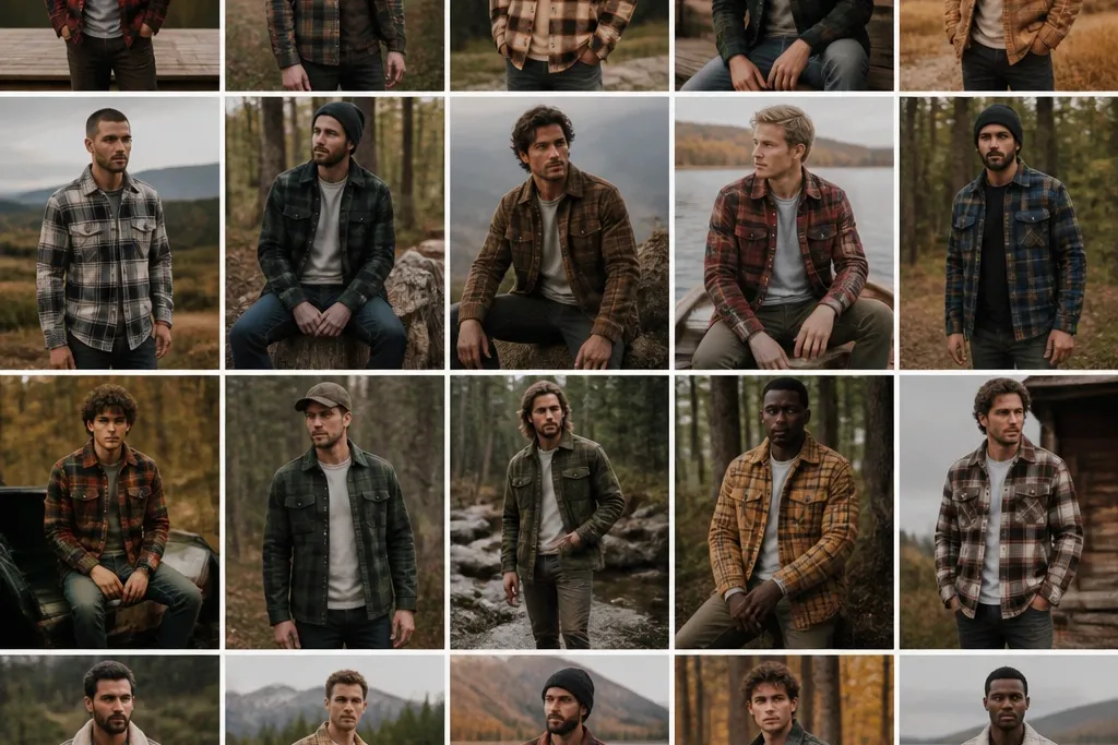 20 fall flannel outfits men