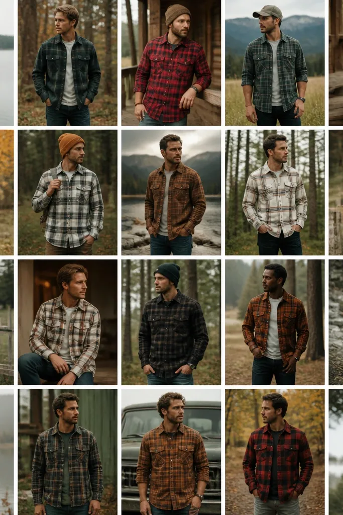20 fall flannel outfits men