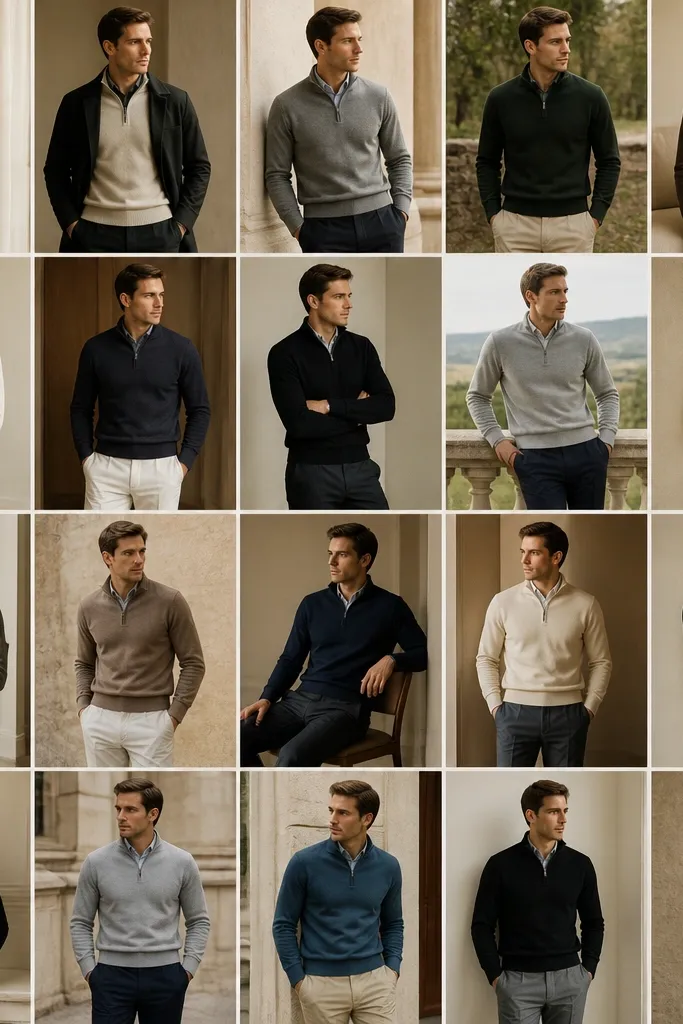 20 Formal Quarter Zip Outfits for Men I Wear on Repeat