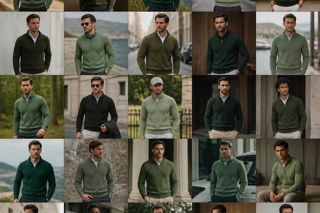 25 Green Quarter Zip Outfits for Men That Turn Heads