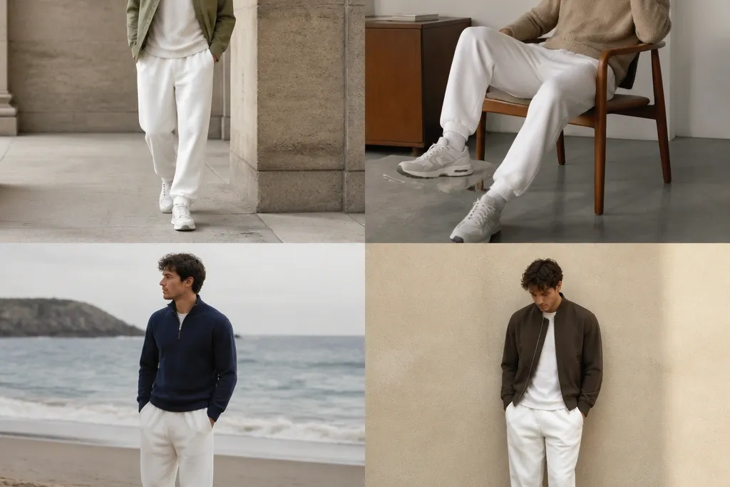How to wear white track pants as a man