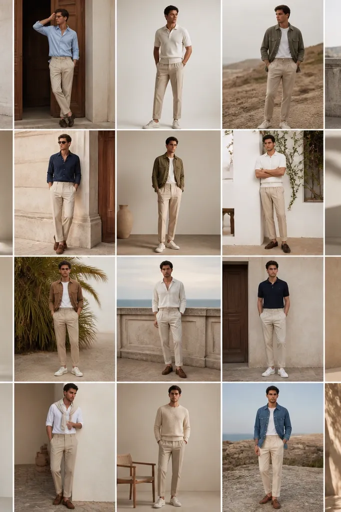 20 light beige pants outfits for men