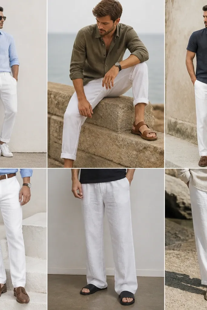 Mistakes to avoid with white linen pants outfit men