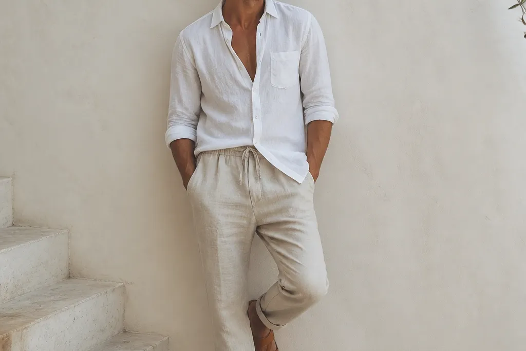 Quick easy linen pants outfit men