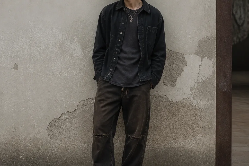 Low maintenance grunge men outfits that look intentional