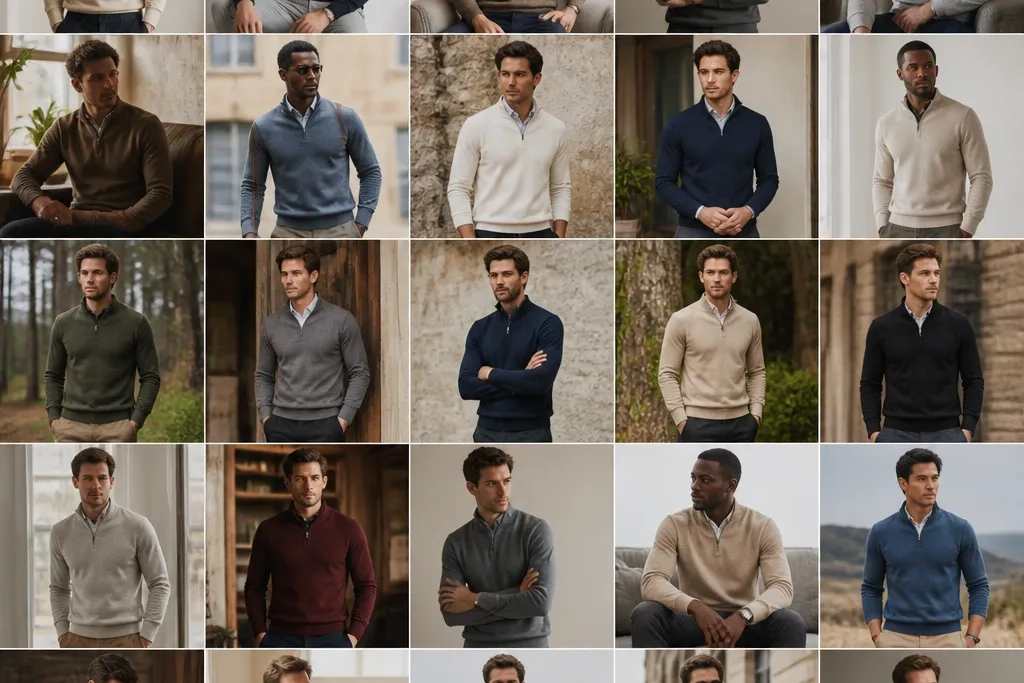 25 Men Quarter Zip Sweater Outfits That Look So Sharp