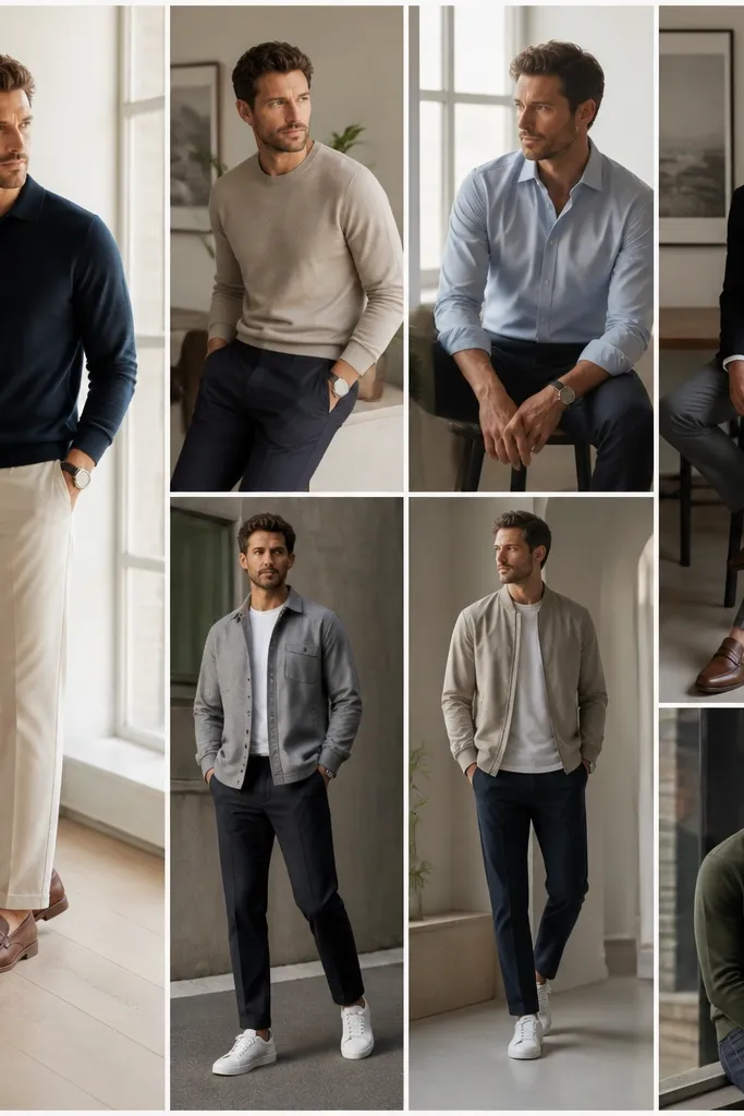 Modern business casual outfits men wardrobe plan
