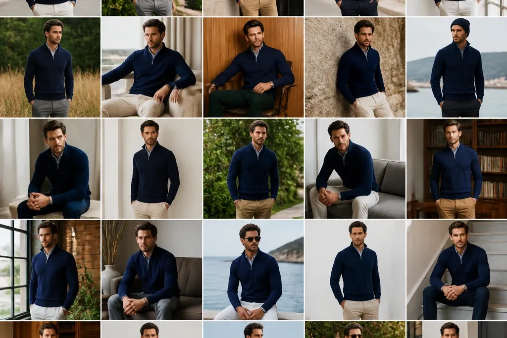 25 Navy Blue Quarter Zip Outfits for Men That Always Slay