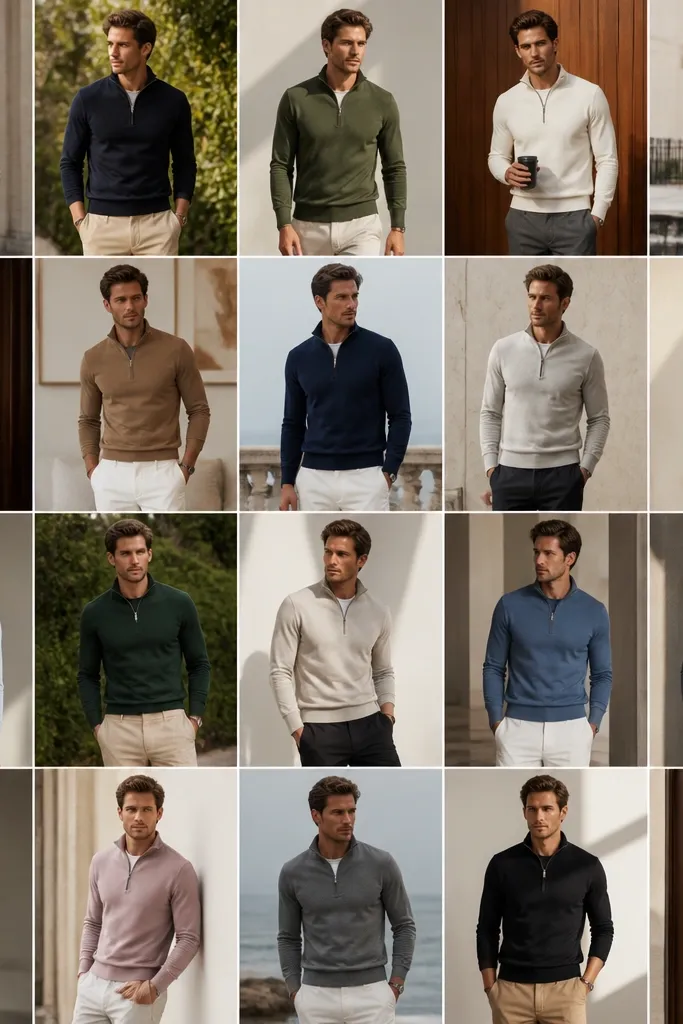20 Polo Quarter Zip Outfits for Men I Style Every Week