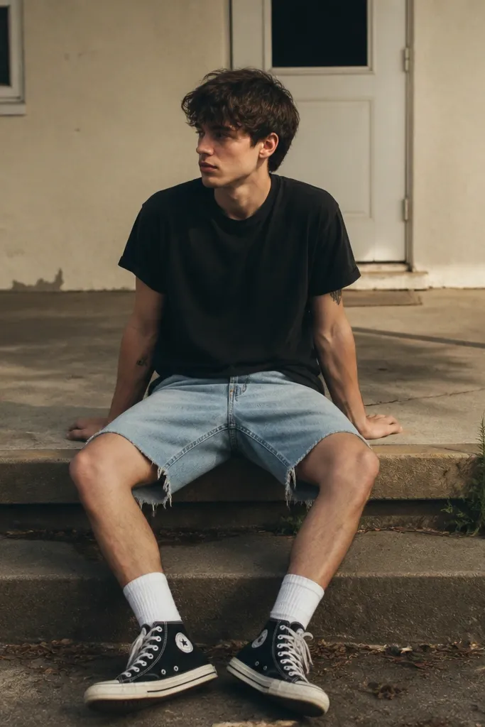 Quick easy grunge summer outfits men