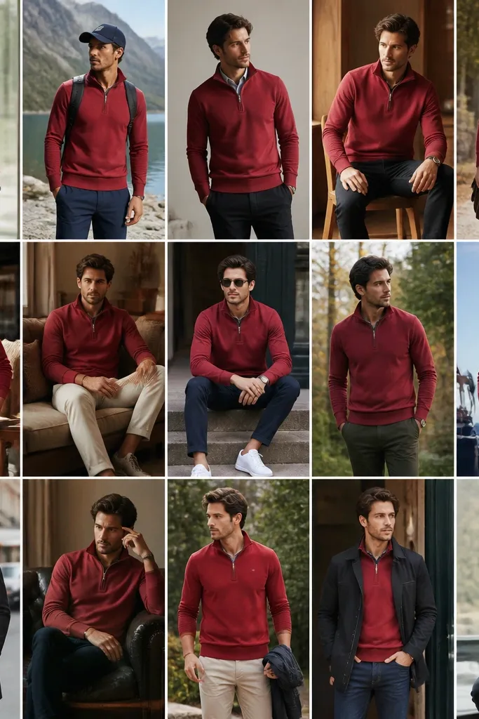 15 Red Quarter Zip Outfits for Men Worth Every Penny