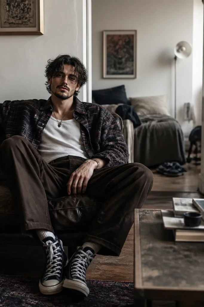 Renters grunge men outfits, no drill ideas