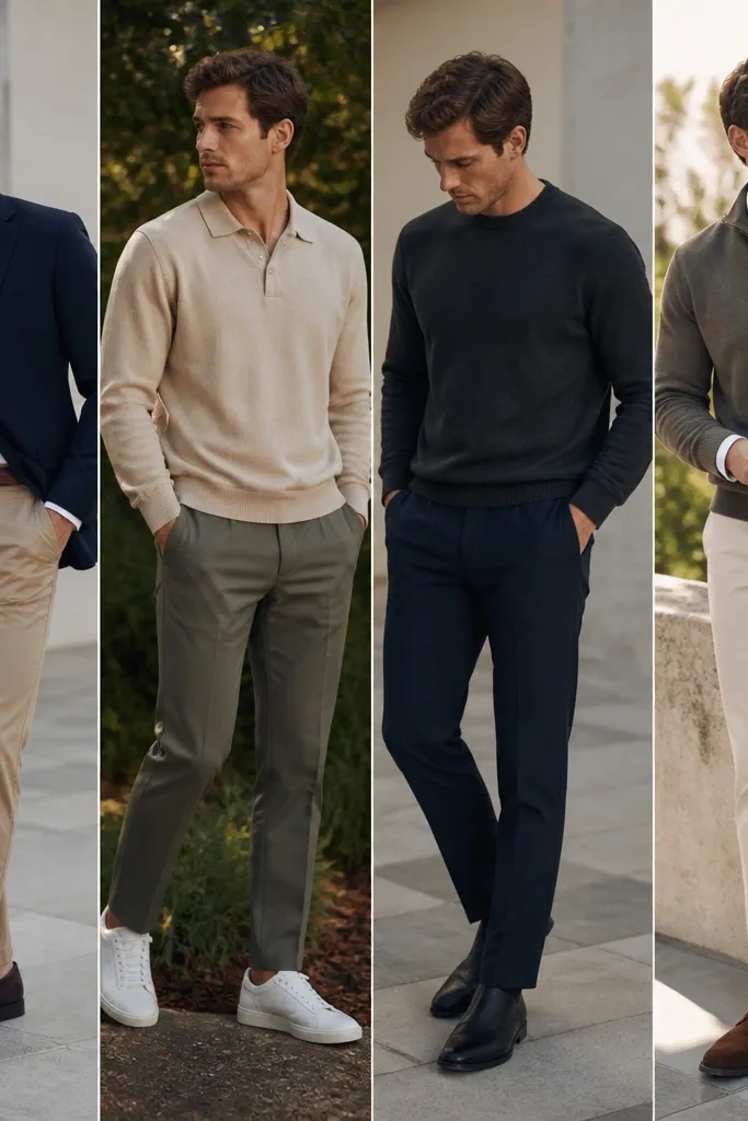 Seasonal evergreen business casual outfits men