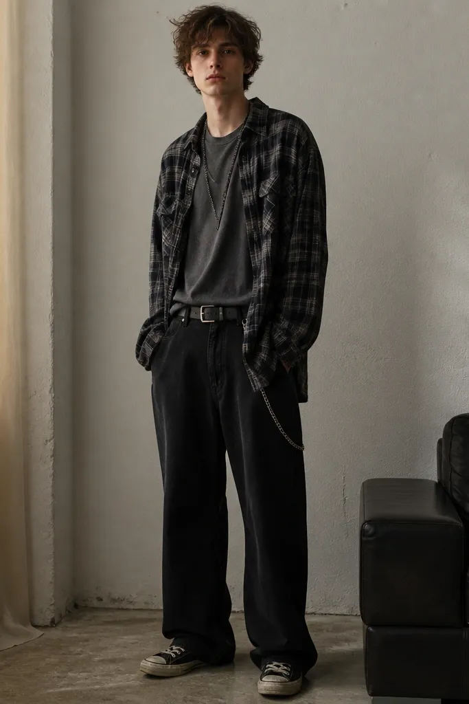 Small space grunge outfits men for real life