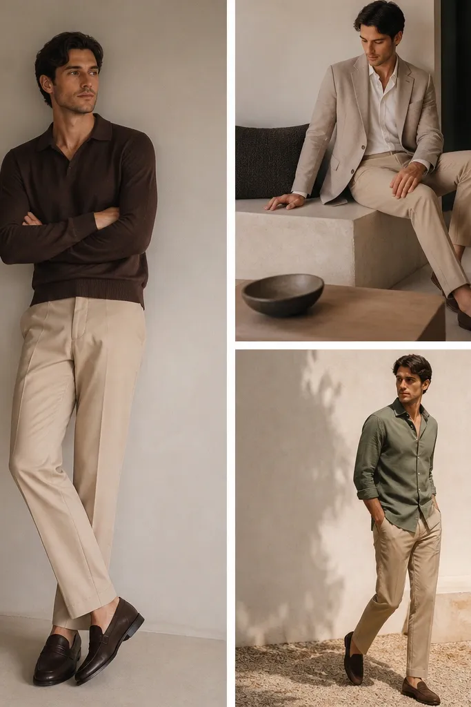 How to style beige pants for men