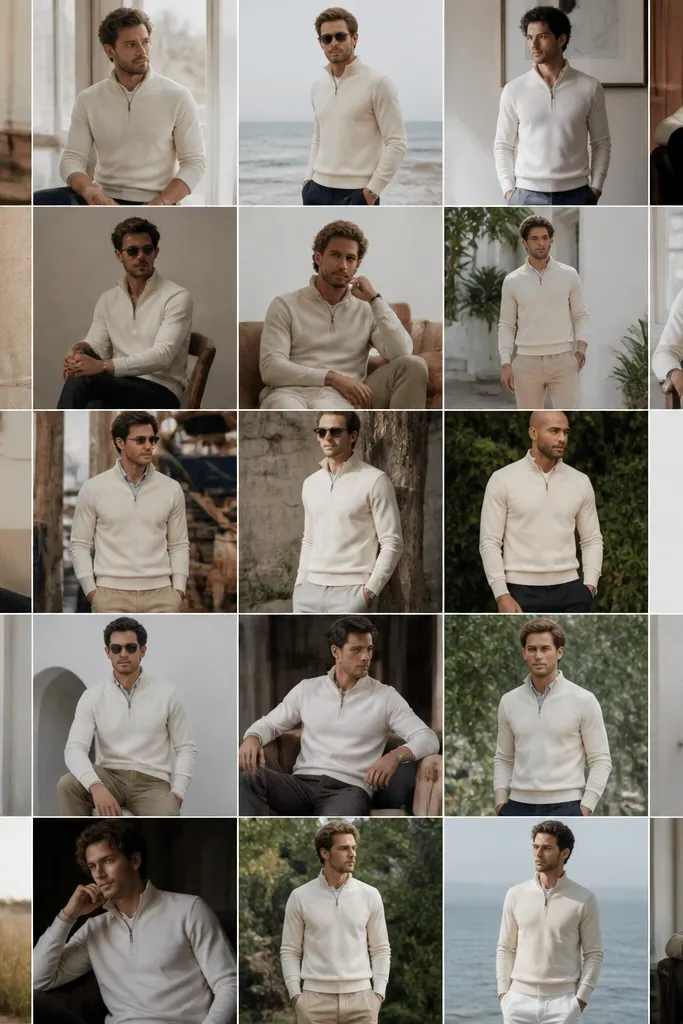 25 White Quarter Zip Outfits for Men That Feel So Clean